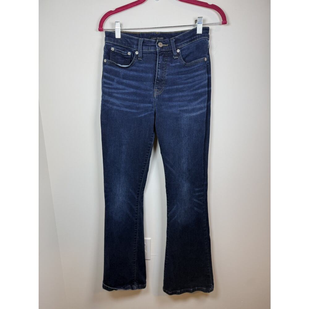Lucky Brand Stevie Flare Jean Womens 6 28 Dark Blue High Rise Stretch Denim Boho - Picture 11 of 15